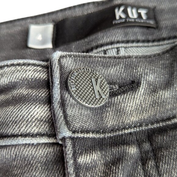 Kut From the Kloth High Rise Connie Fab AB Ankle Skinny Dark Gray Jeans Size 4 - Picture 11 of 16